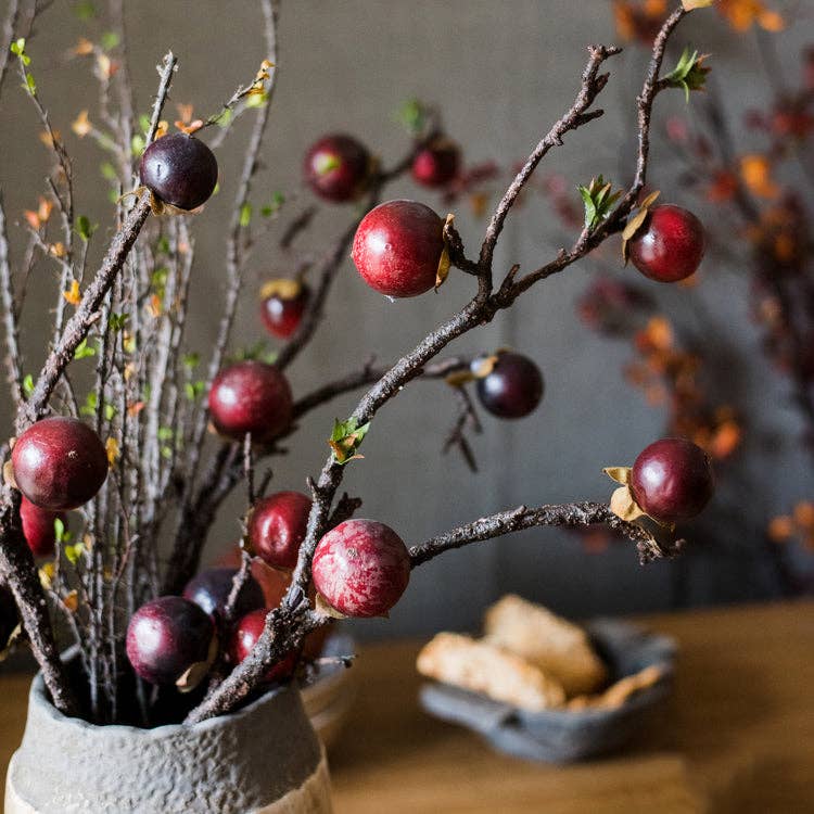 Artificial Passion Fruit Stem 37"