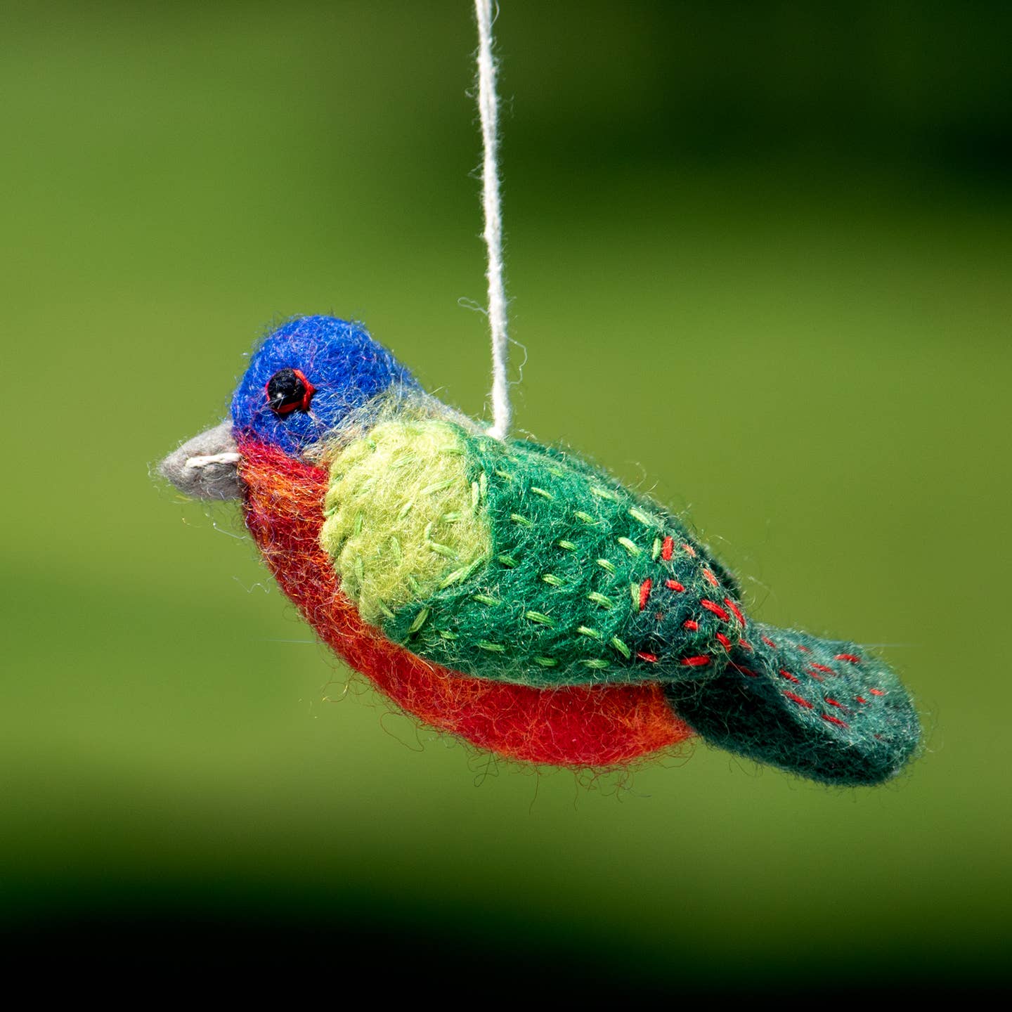 Painted Bunting Woolie Bird Ornament