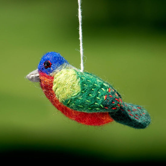 Painted Bunting Woolie Bird Ornament