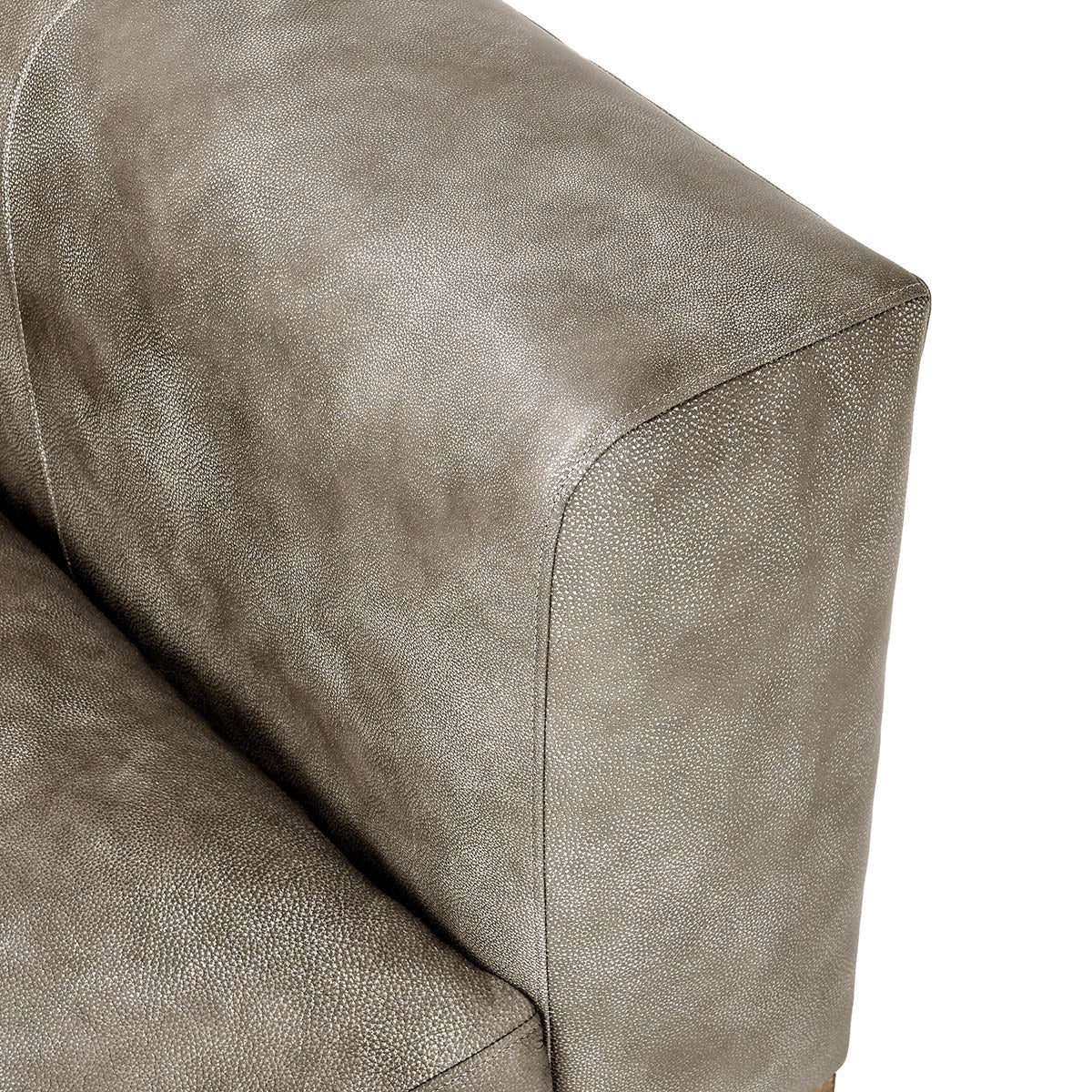 Bentley Storm Gray Leather Sofa