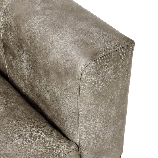 Bentley Storm Gray Leather Sofa