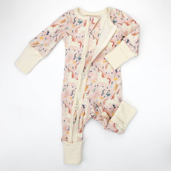 Organic Cotton Baby Pajamas 2-Way Zip Front Zipper Sleeper Zara