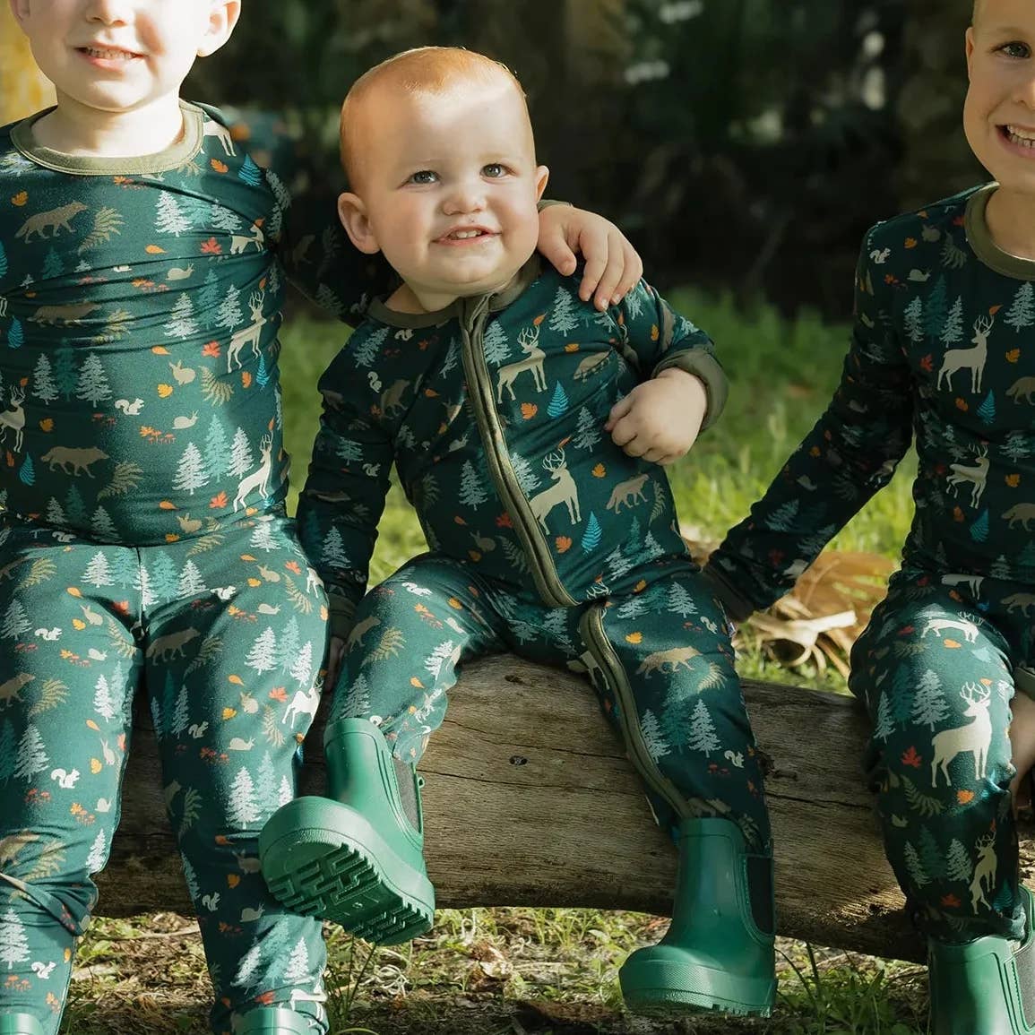 Midnight Forest Bamboo Convertible Footie Romper