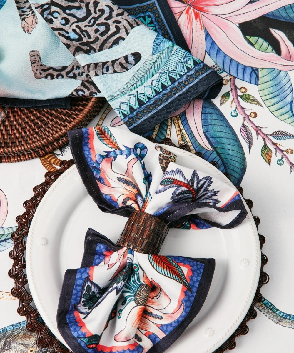 Leopard Napkins (Pair) - Frost