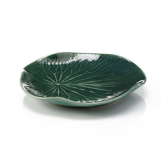 Lotus Leaf Ceramic Dinner Plate
