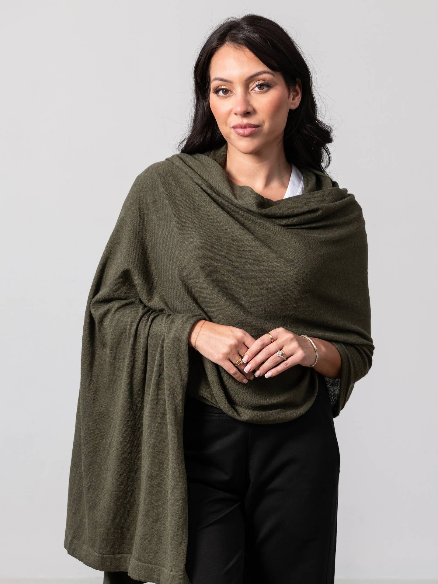 Dreamsoft Organic Cotton Travel Scarf Olivewood