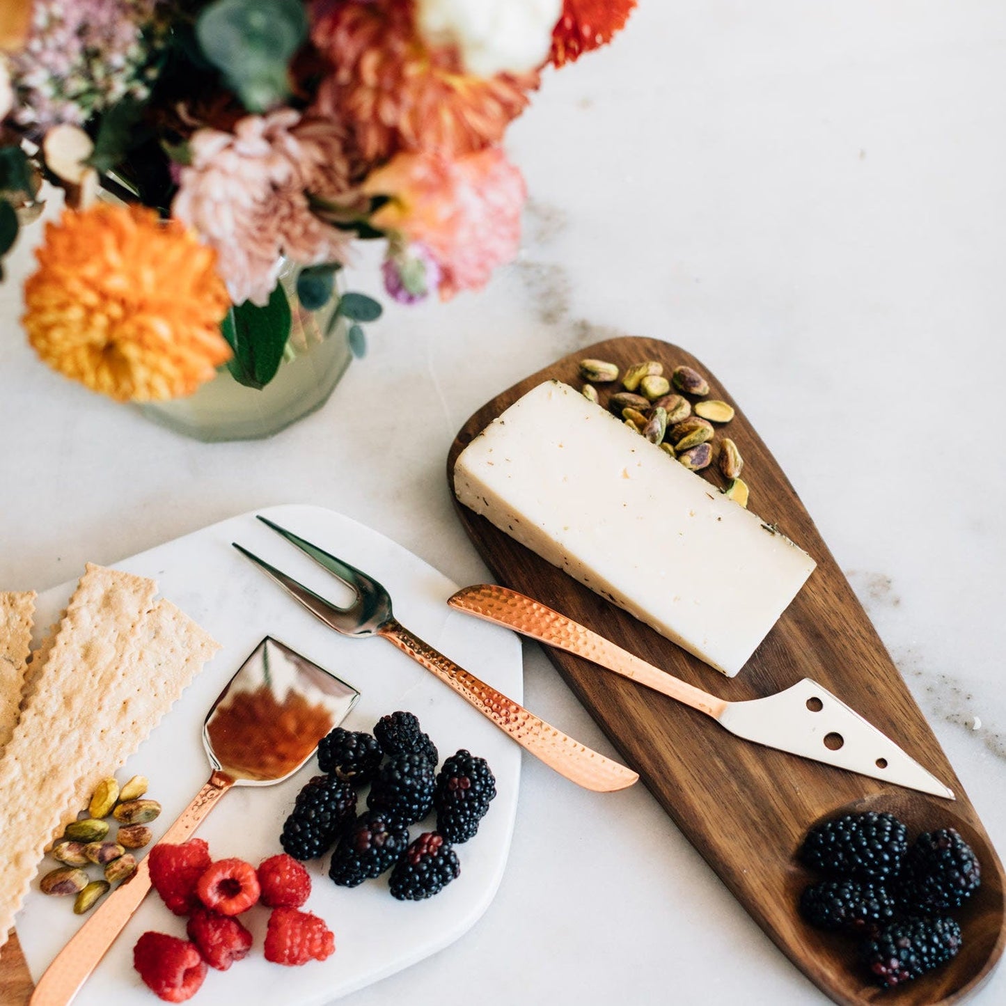Hammered Handle Cheese Servers