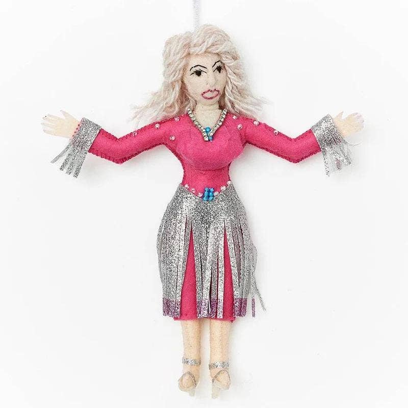 Pink Dolly Parton Ornament
