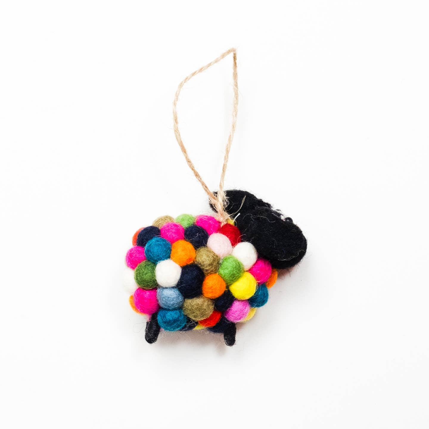 Felt Ornament Rainbow Ball Sheep