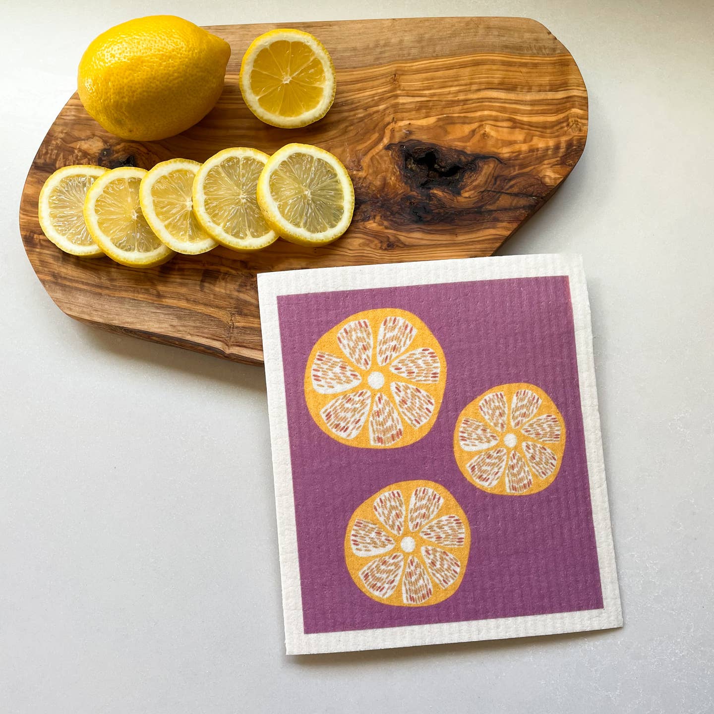 Lemon Slices Swedish Dishcloth