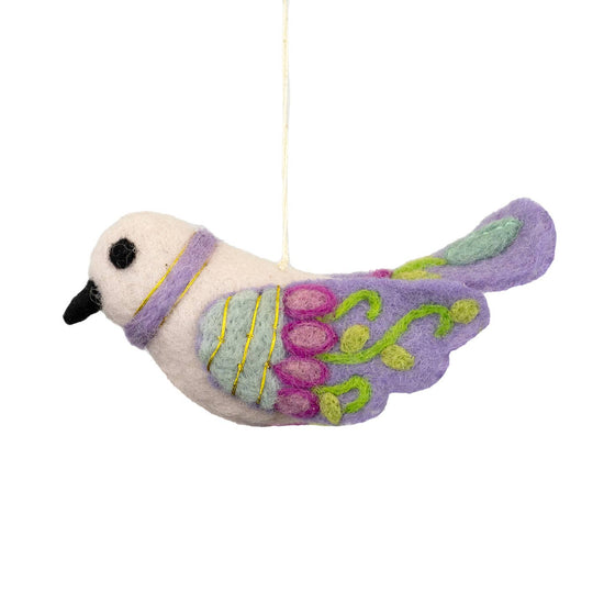 Bella Bird, Purple Ornament