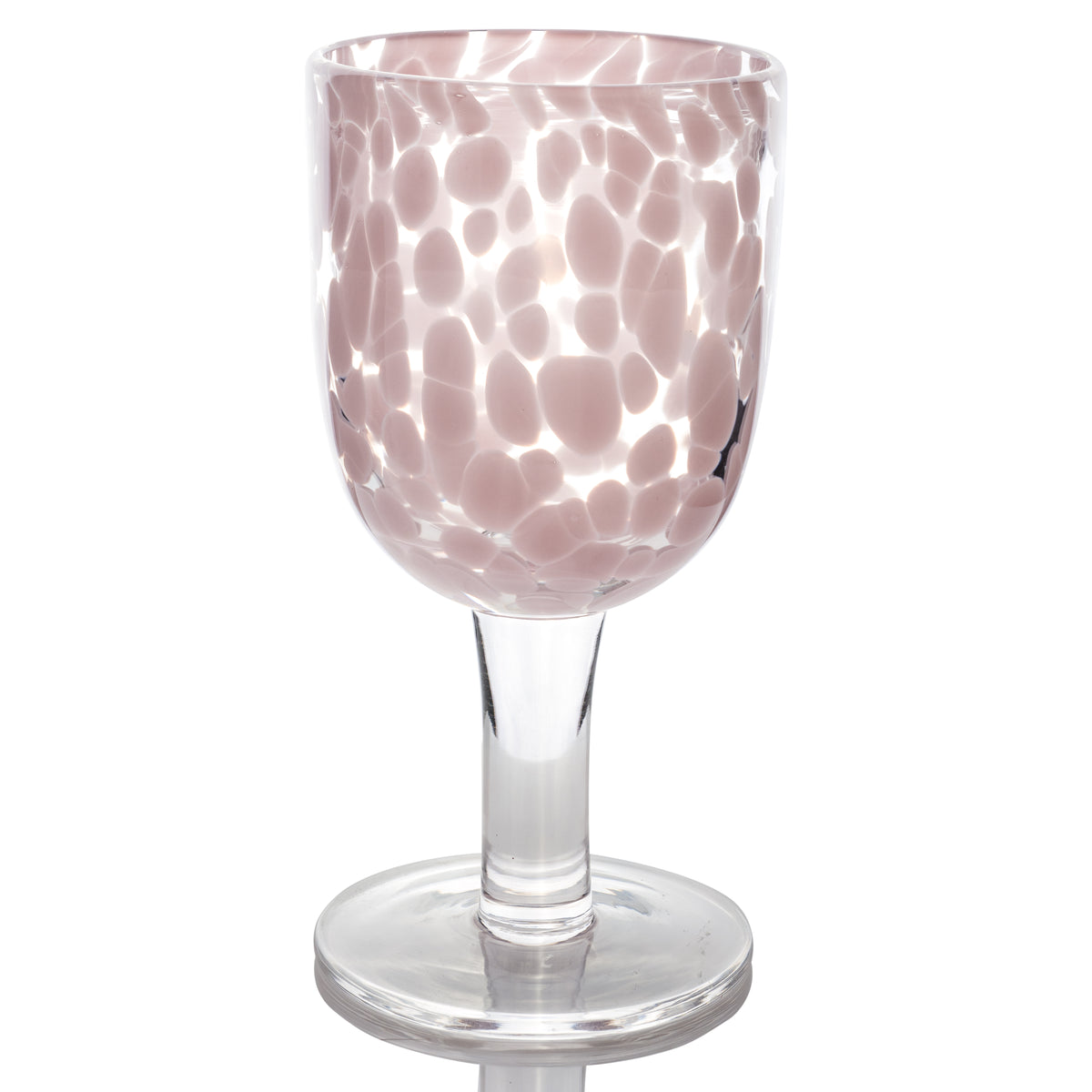 Torcello Spotted Rosa Wine Glass SET of 2 - Mauve