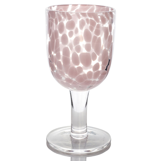 Torcello Spotted Rosa Wine Glass SET of 2 - Mauve