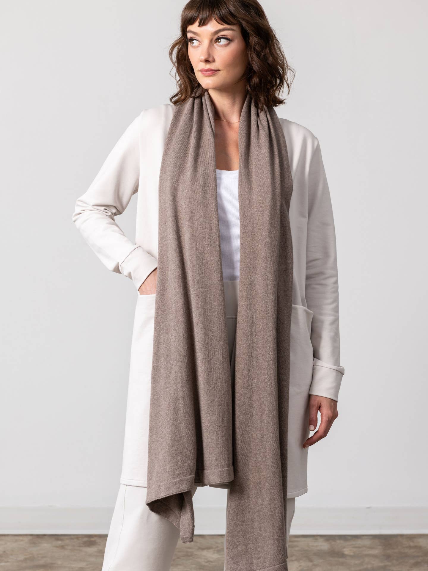 Dreamsoft Organic Cotton Travel Scarf Latte