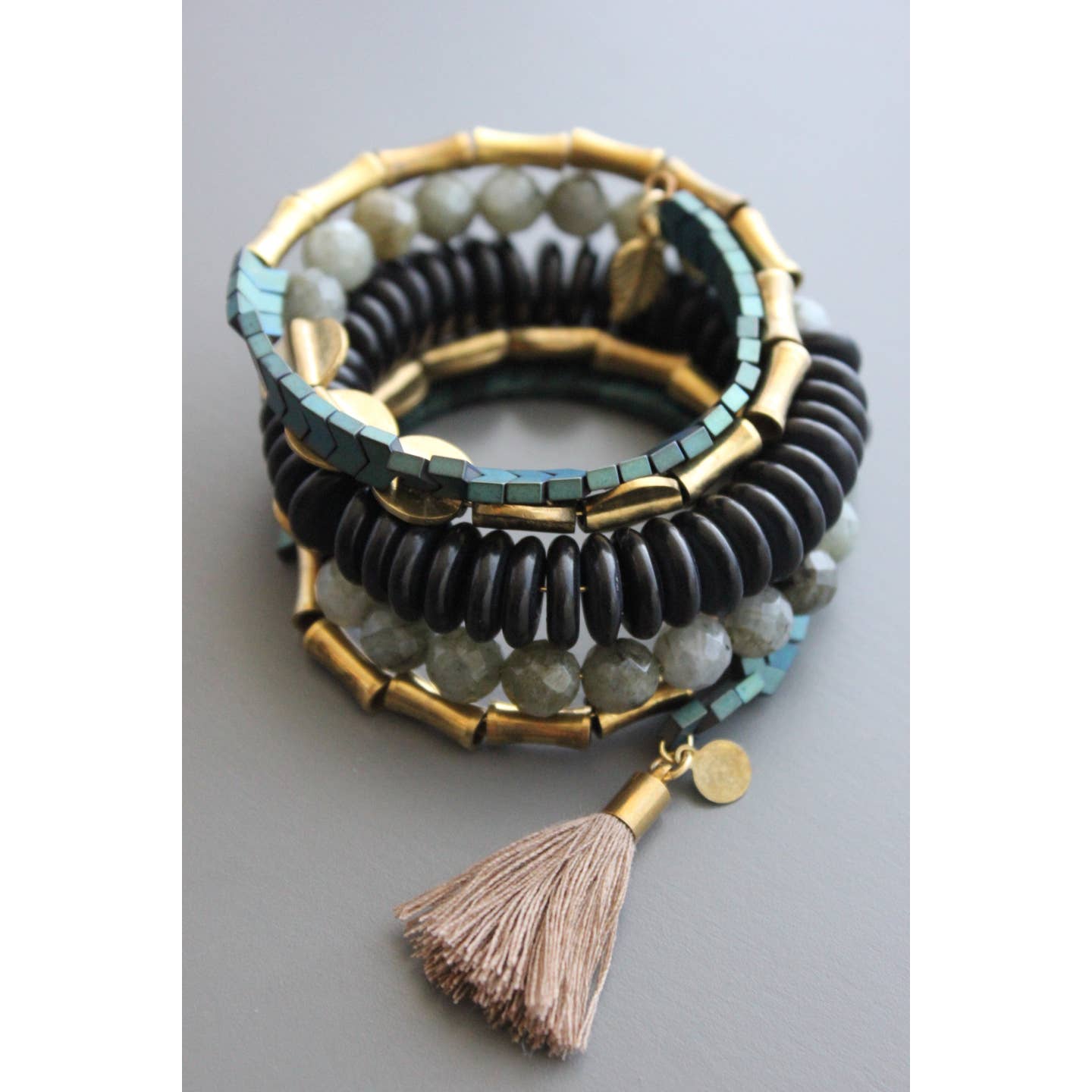 Mixed Stones Wrap Bracelet