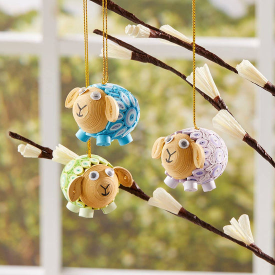 Quilled Pastel Lamb Ornament