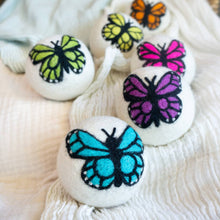 Load image into Gallery viewer, Rainbow Monarch Butterfly Eco Dryer Balls
