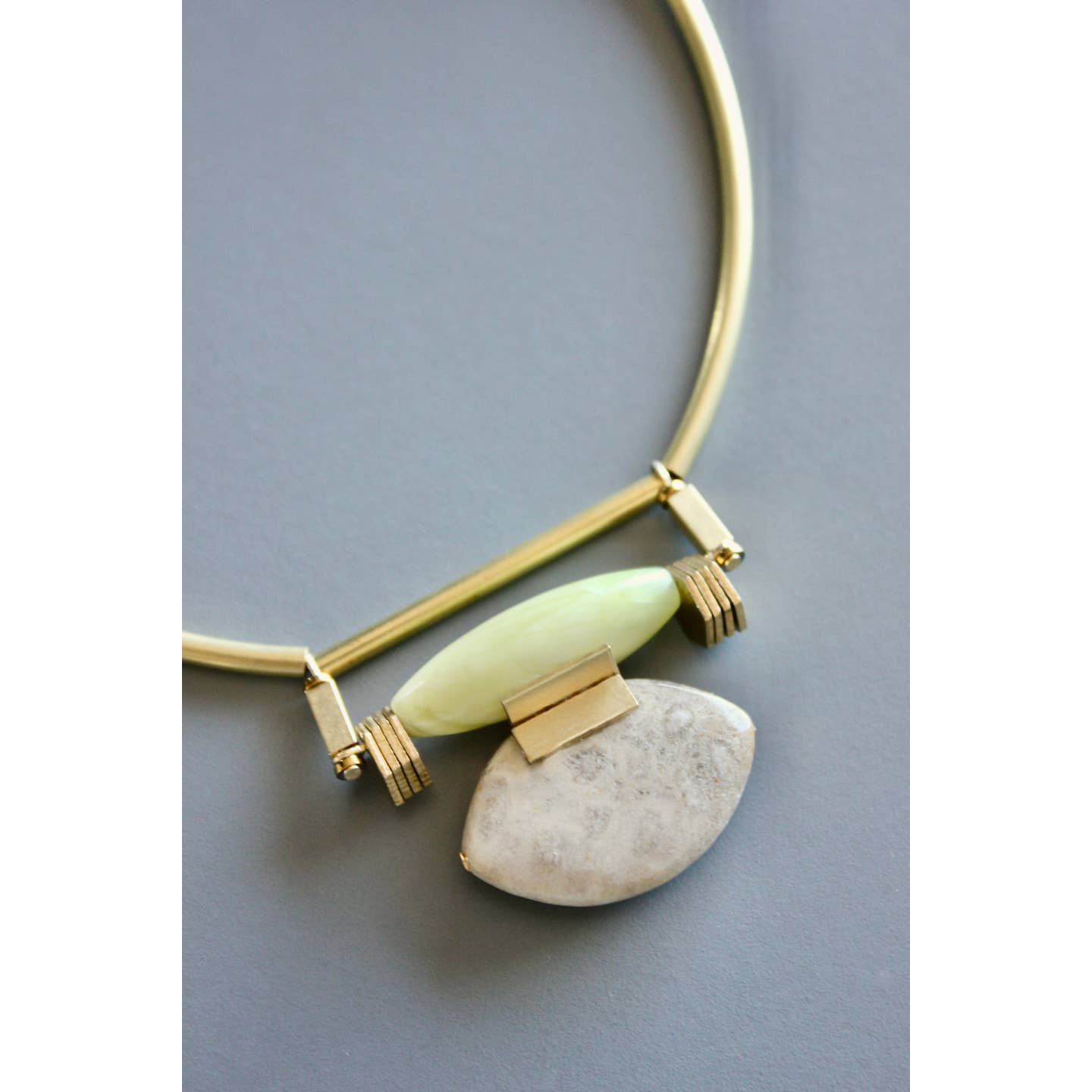 Jade and Jasper Artdeco Necklace