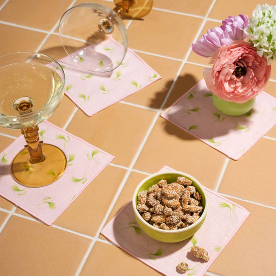 Flamingo Pin Cocktail Napkin Set