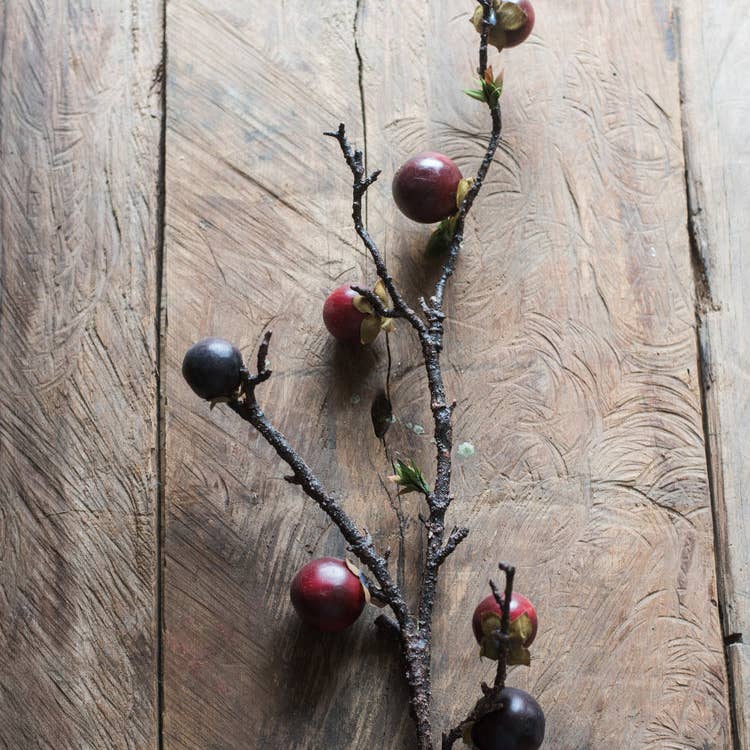 Artificial Passion Fruit Stem 37"