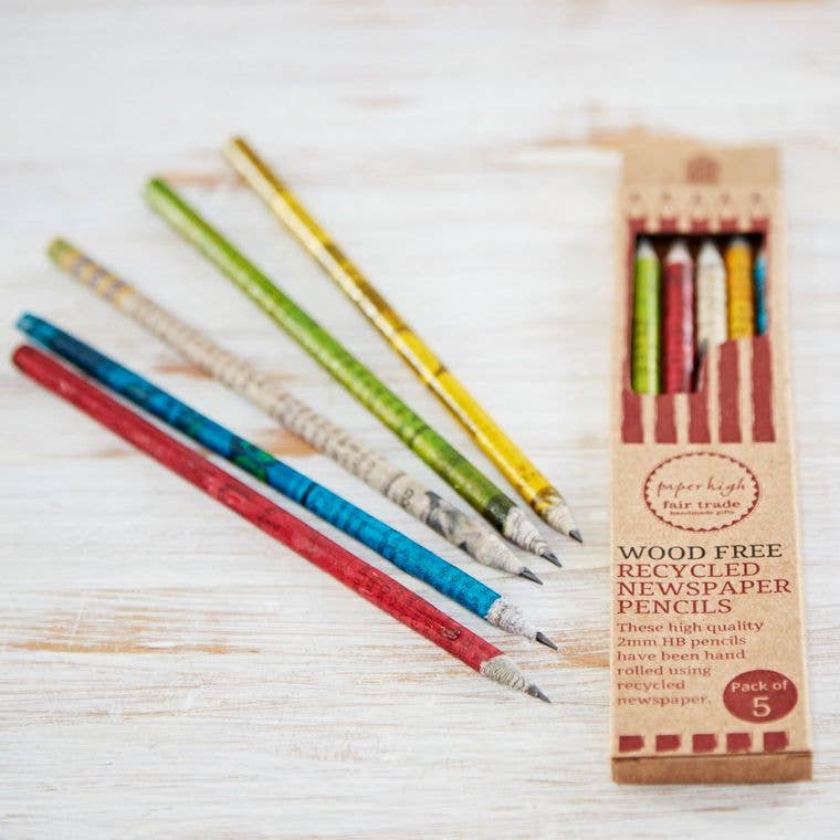 Recycled Newspaper Pencil Sets