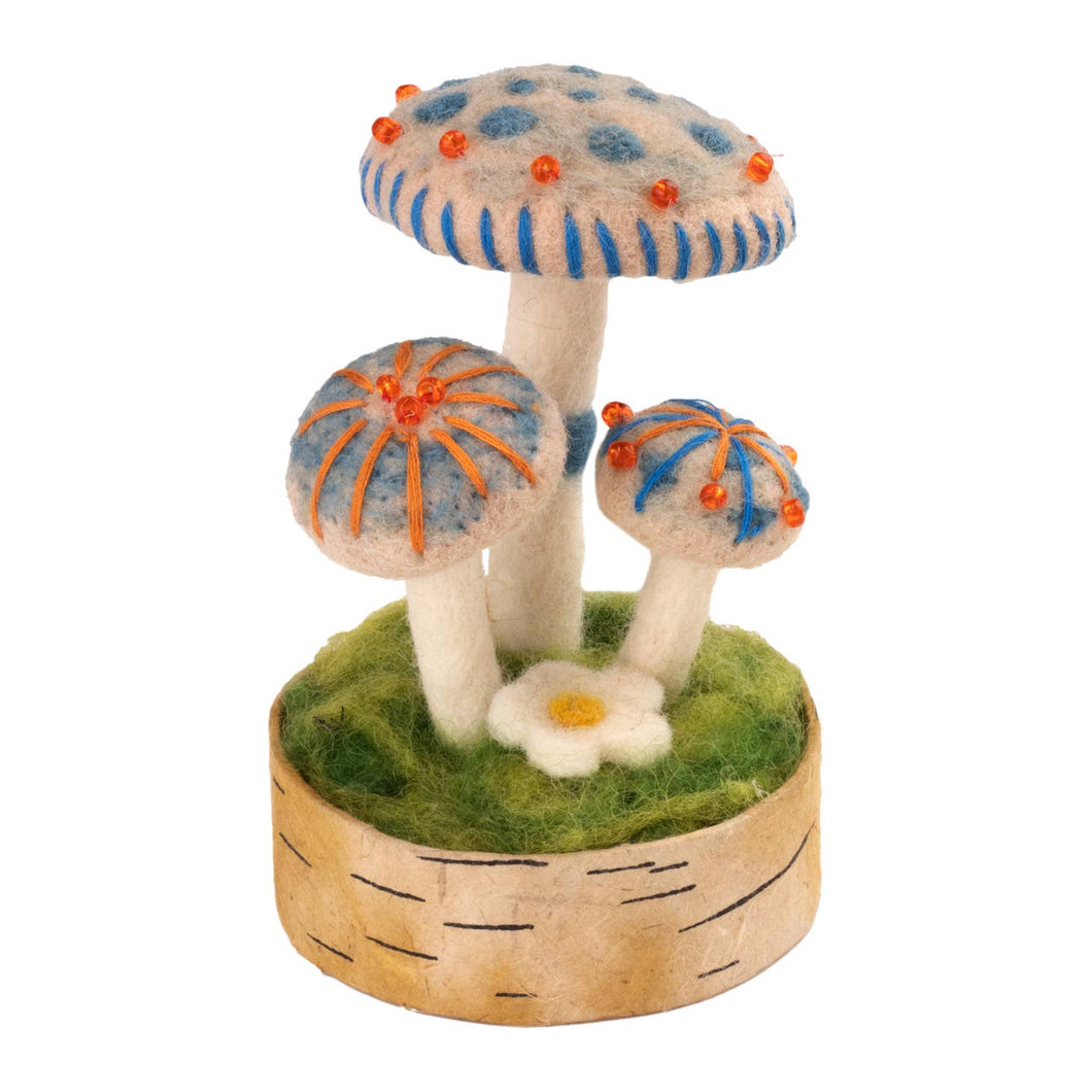 Felted Woodland Mushroom Display