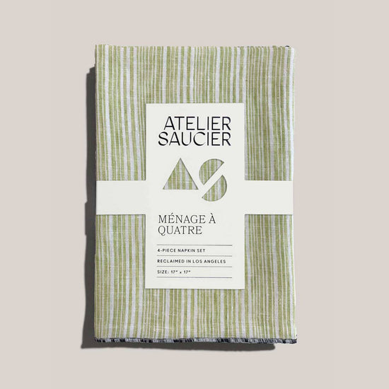 Avocado Stripe Napkin Set