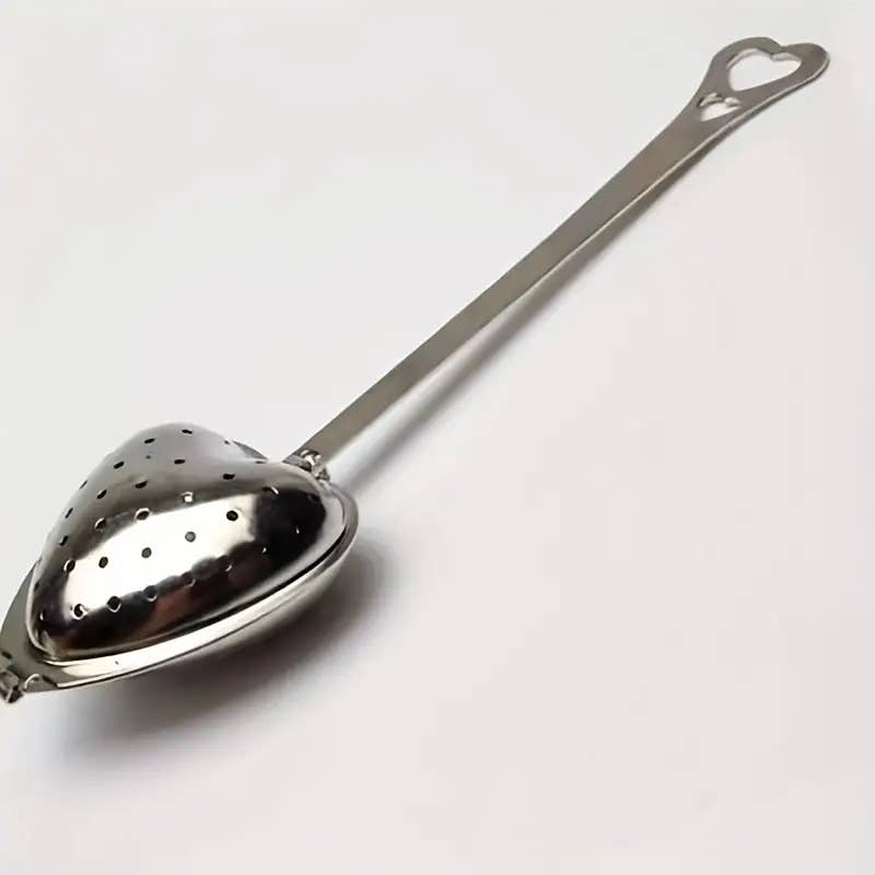 Heart-Shaped Stainless Steel Tea Strainer