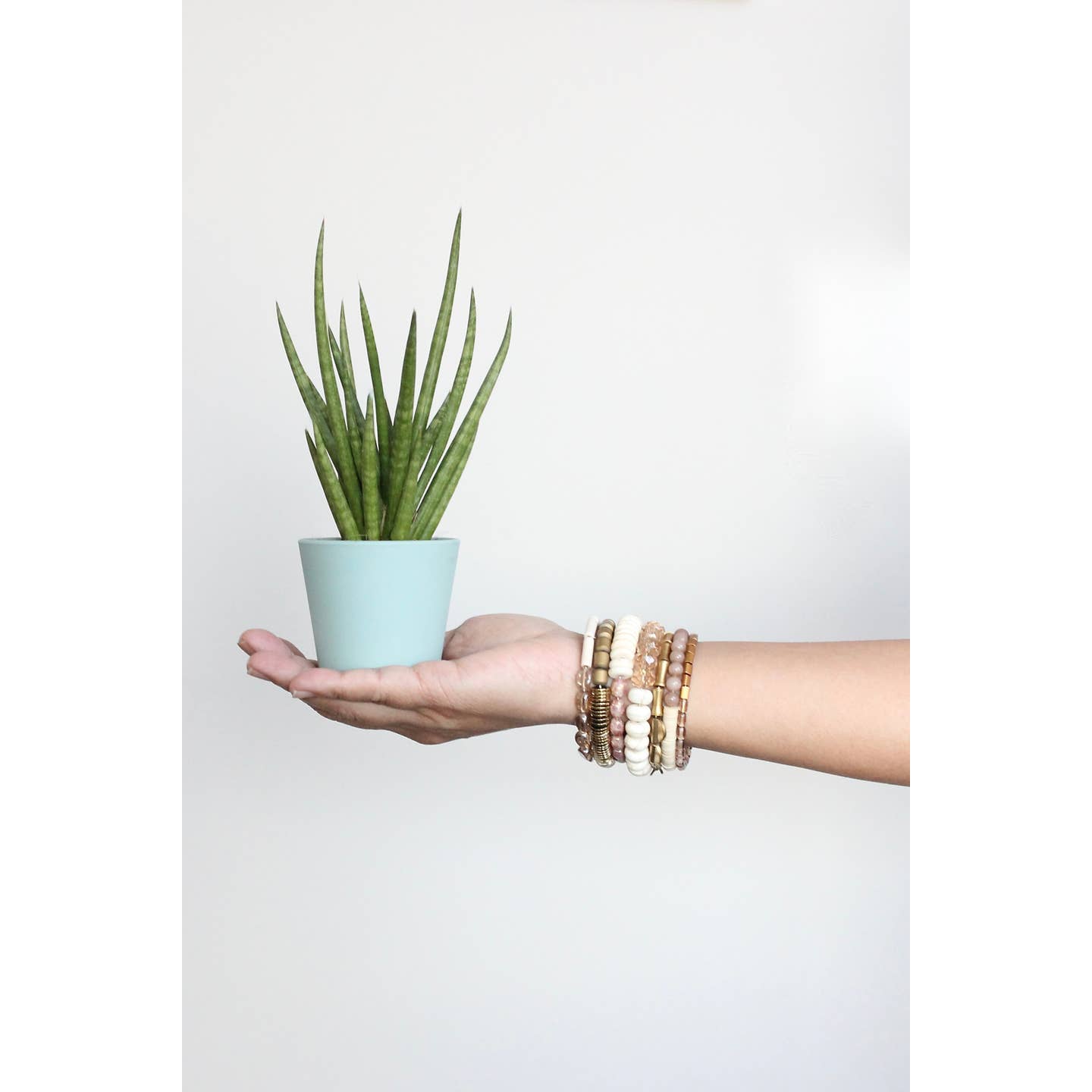 Mauve and White Wrap Bracelet