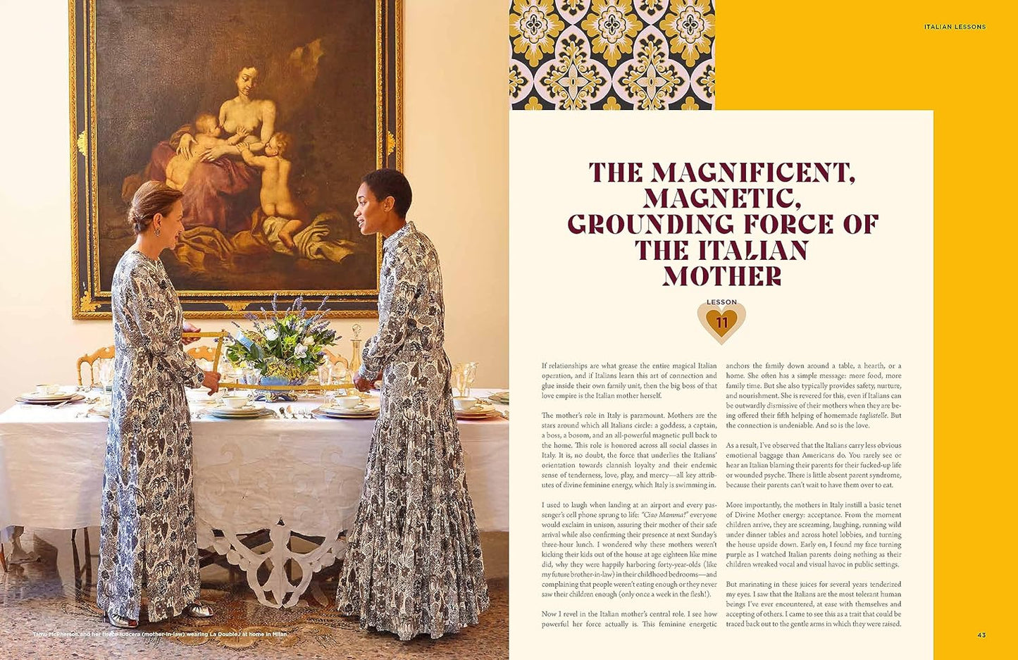 Mamma Milano: Lessons from the Motherland