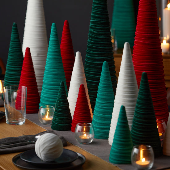 Handmade Velvet Holiday Trees