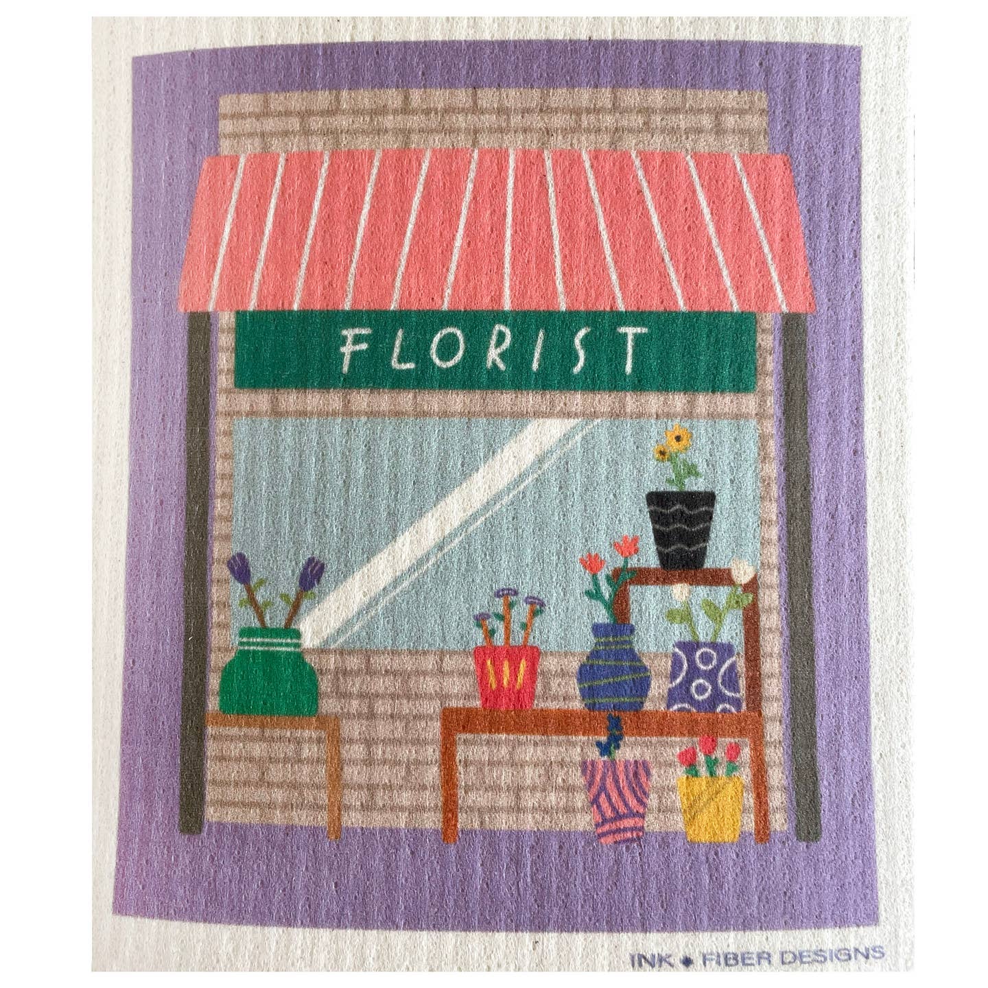 Flower Shop Florals Swedish Dishcloth