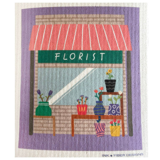 Flower Shop Florals Swedish Dishcloth
