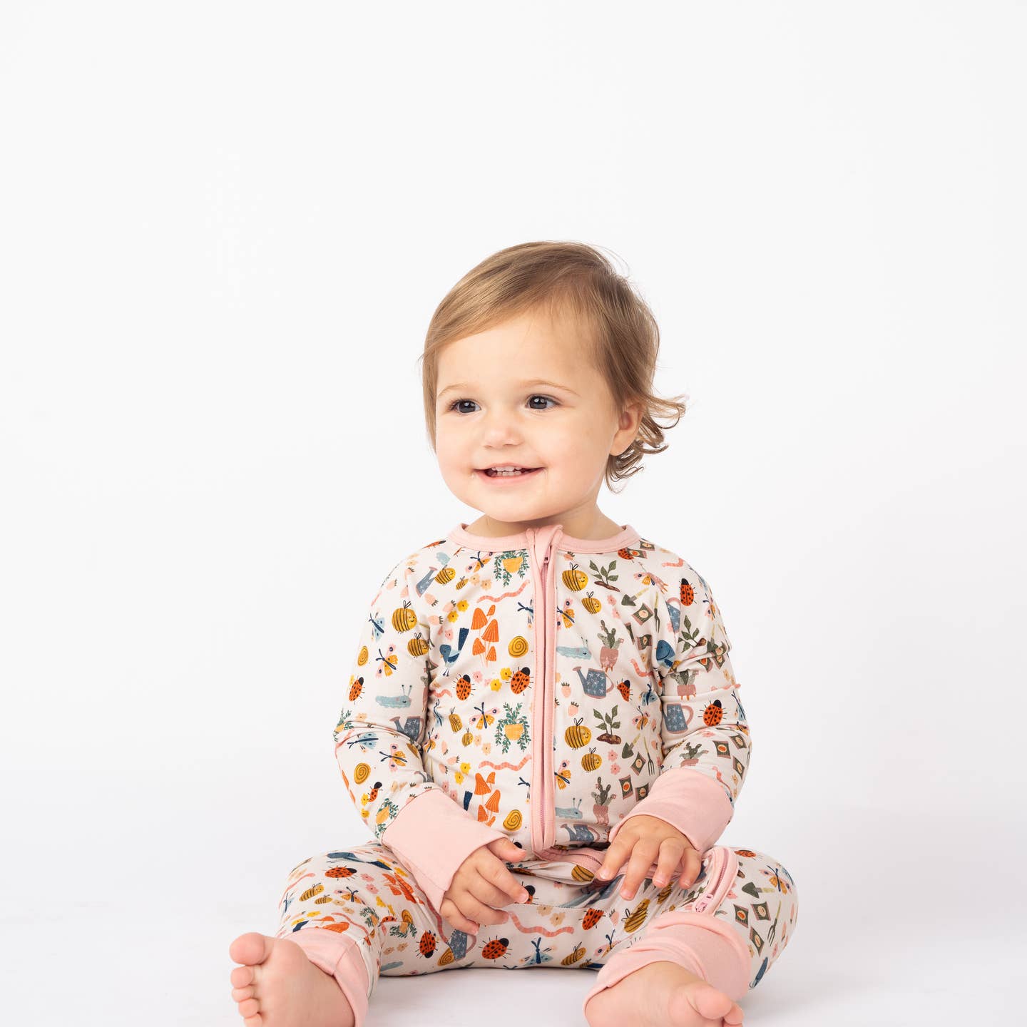 Garden Friends Bamboo Baby Pajamas Convertible Romper