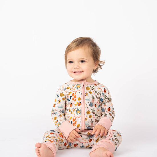 Garden Friends Bamboo Baby Pajamas Convertible Romper