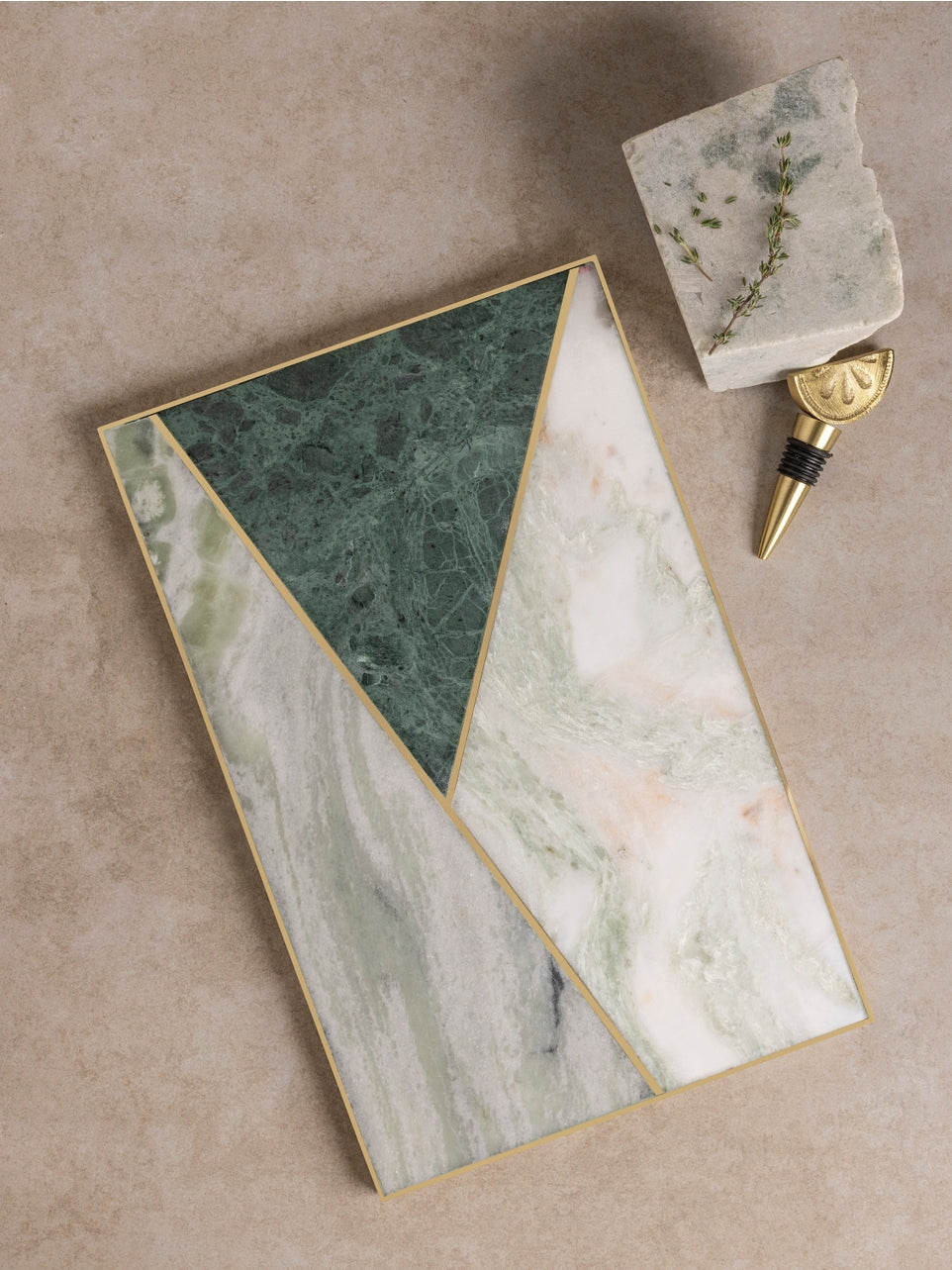 Brno Geometric Marble Serving Board