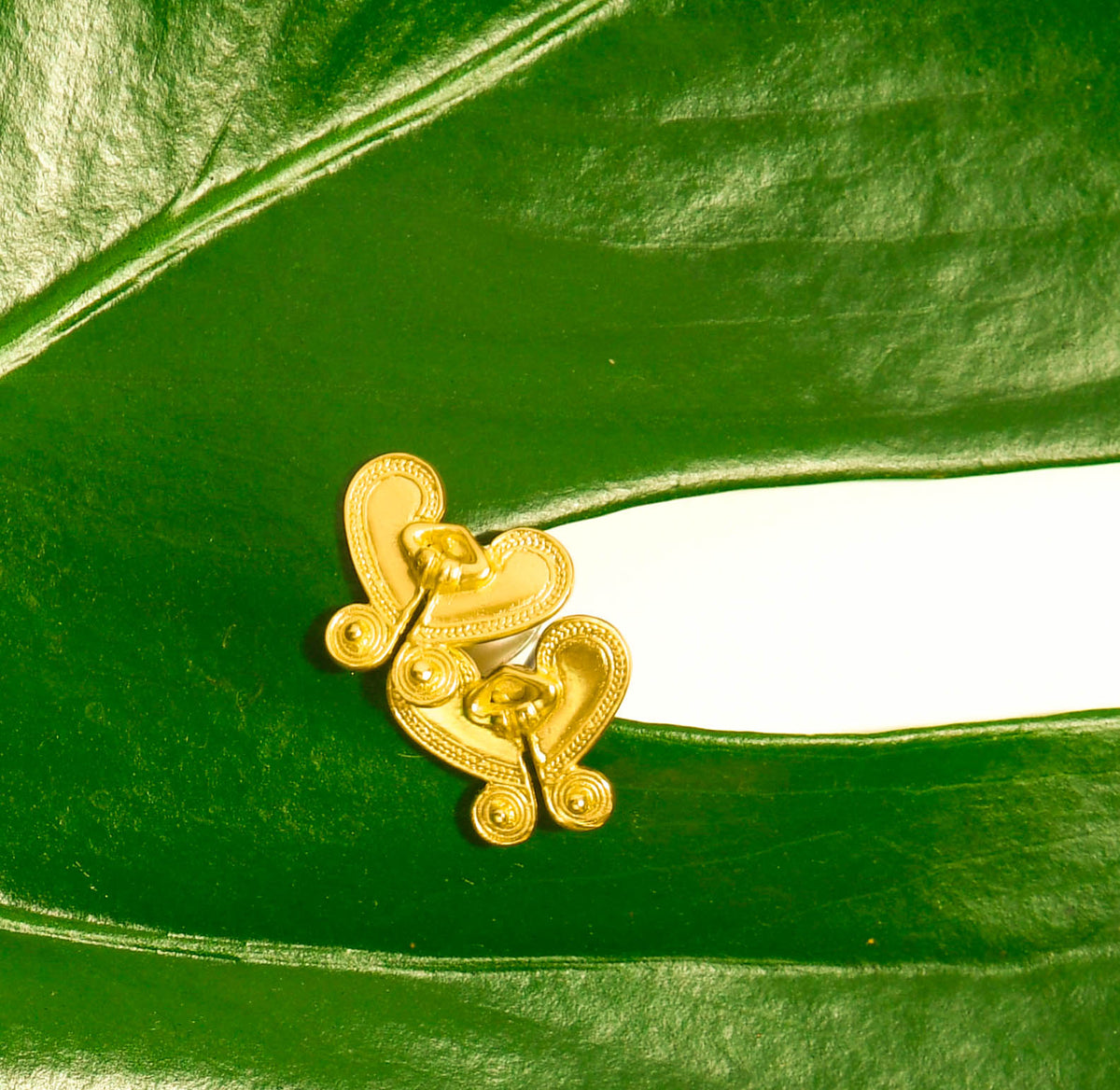 Colombian Gold Stud Earrings