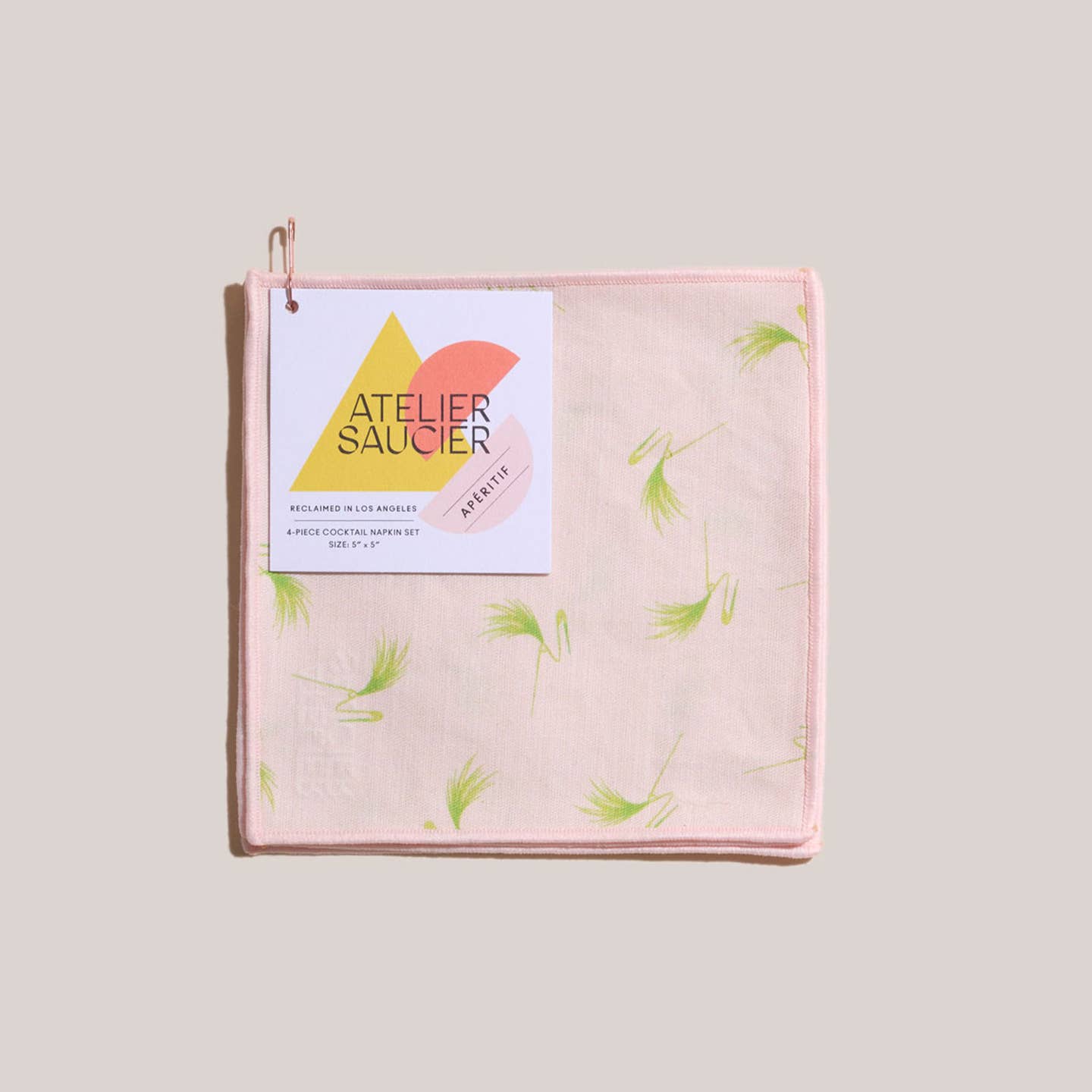 Flamingo Pin Cocktail Napkin Set