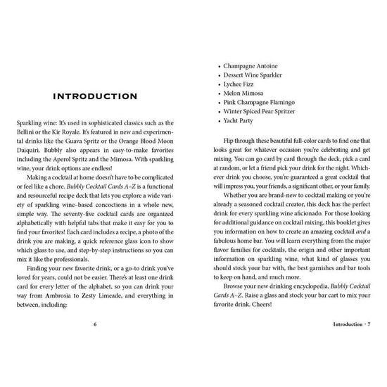 Bubbly Cocktail Cards A-Z by Adams Media - Flashcards