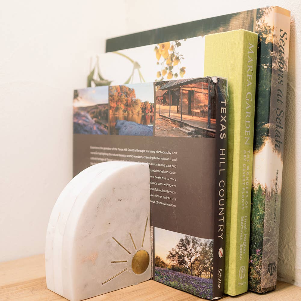 Indukala Sun and Moon Marble Bookends