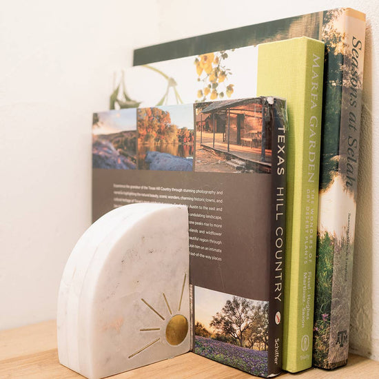 Indukala Sun and Moon Marble Bookends