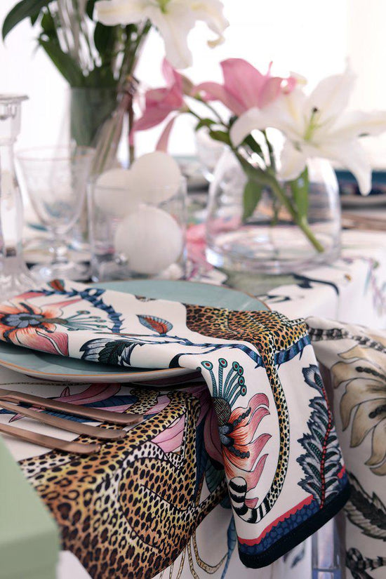 Leopard Napkins (Pair) - Frost