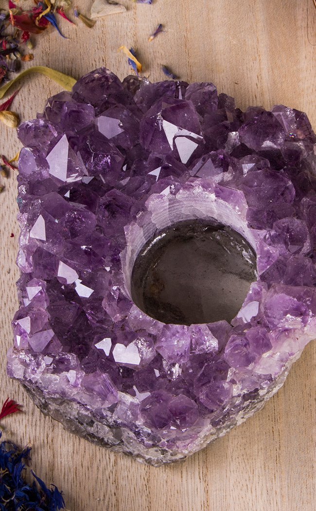 Amethyst Candle Holder