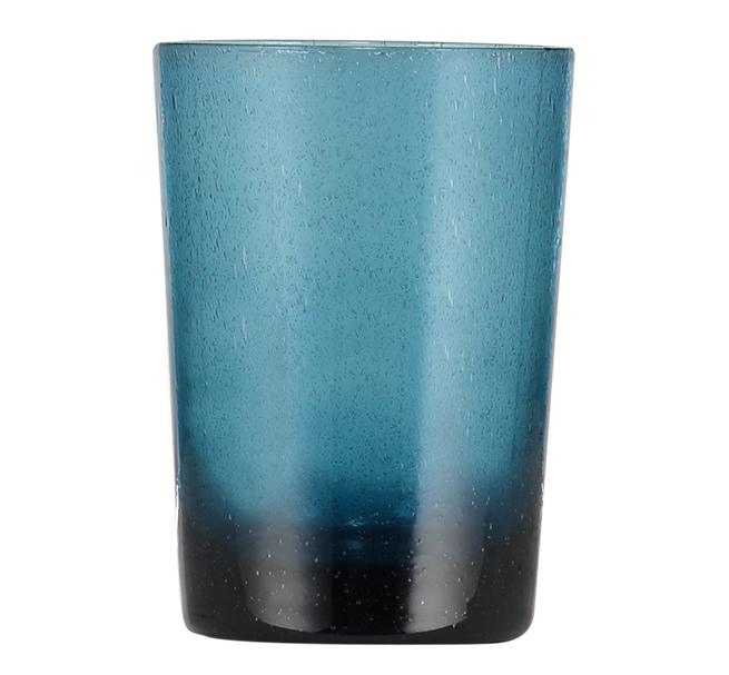 Mineral Blue Handmade Glass Tumbler (Set of 2)