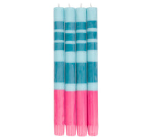 Load image into Gallery viewer, Striped Neyron, Powder &amp; Patrol Dinner Candles, Gift Box Of 4
