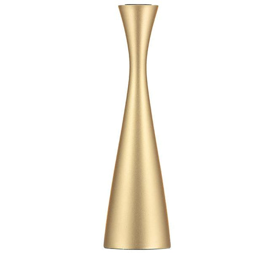 Tall Gold Wooden Candle Holder