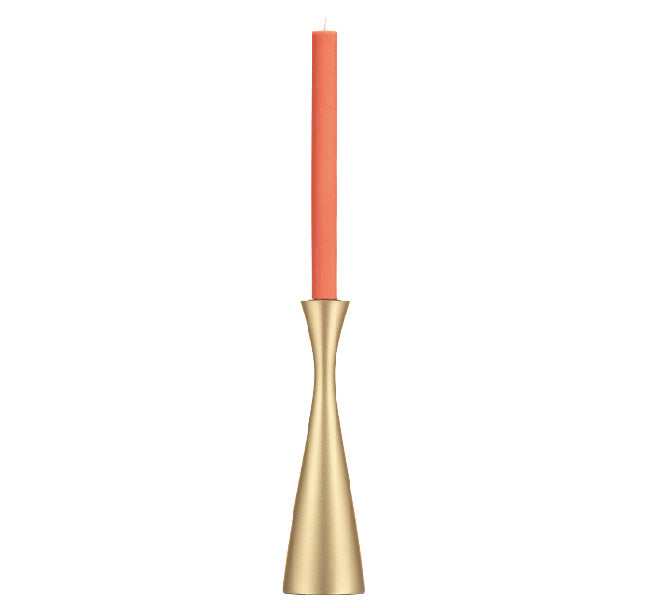 Tall Gold Wooden Candle Holder