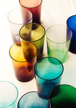 Load image into Gallery viewer, Mineral Blue Handmade Glass Tumbler (Set of 2)
