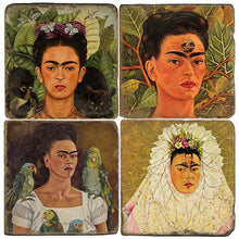 Load image into Gallery viewer, Frida Kahlo - Tumbled Marble Coaster
