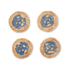 Load image into Gallery viewer, Coastal Fringed Coasters - Reflections, Set of 4

